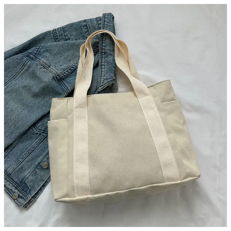 Women Canvas Shoulder Bag Large Capacity Book Loading Commuter — feature 24