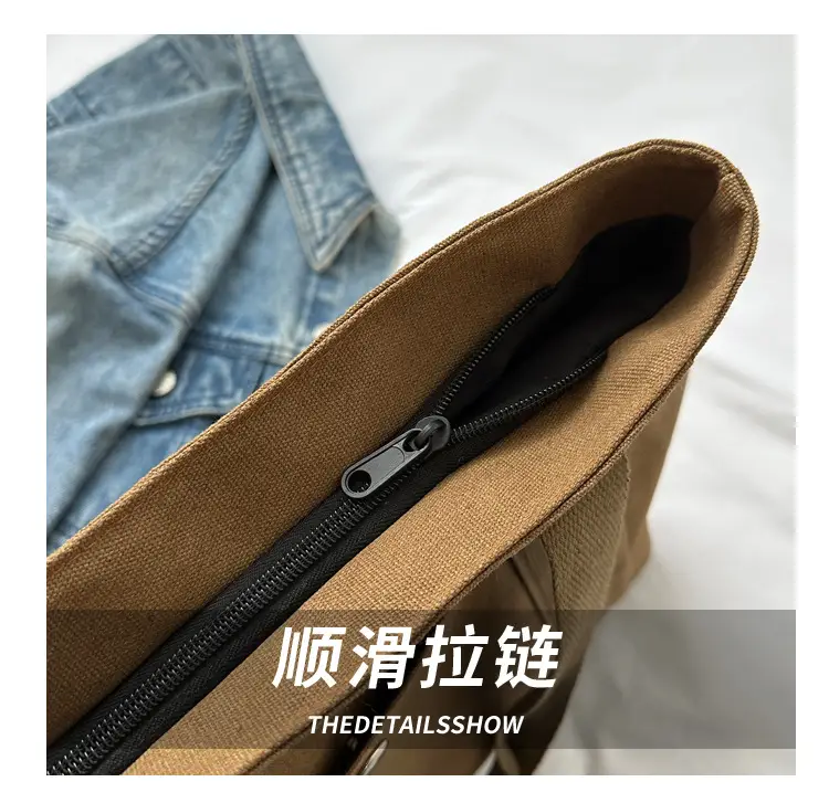 Women Canvas Shoulder Bag Large Capacity Book Loading Commuter — feature 6