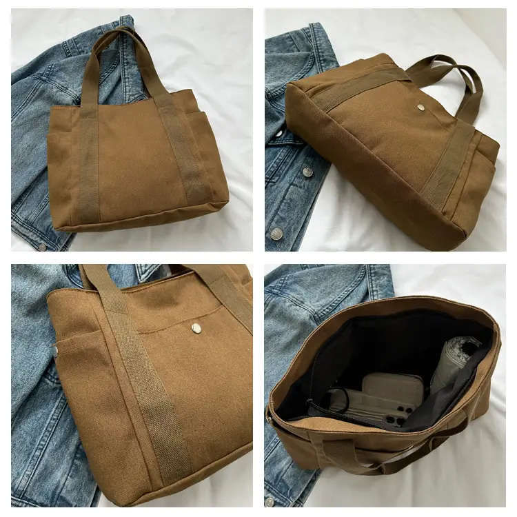 Women Canvas Shoulder Bag Large Capacity Book Loading Commuter — feature 8
