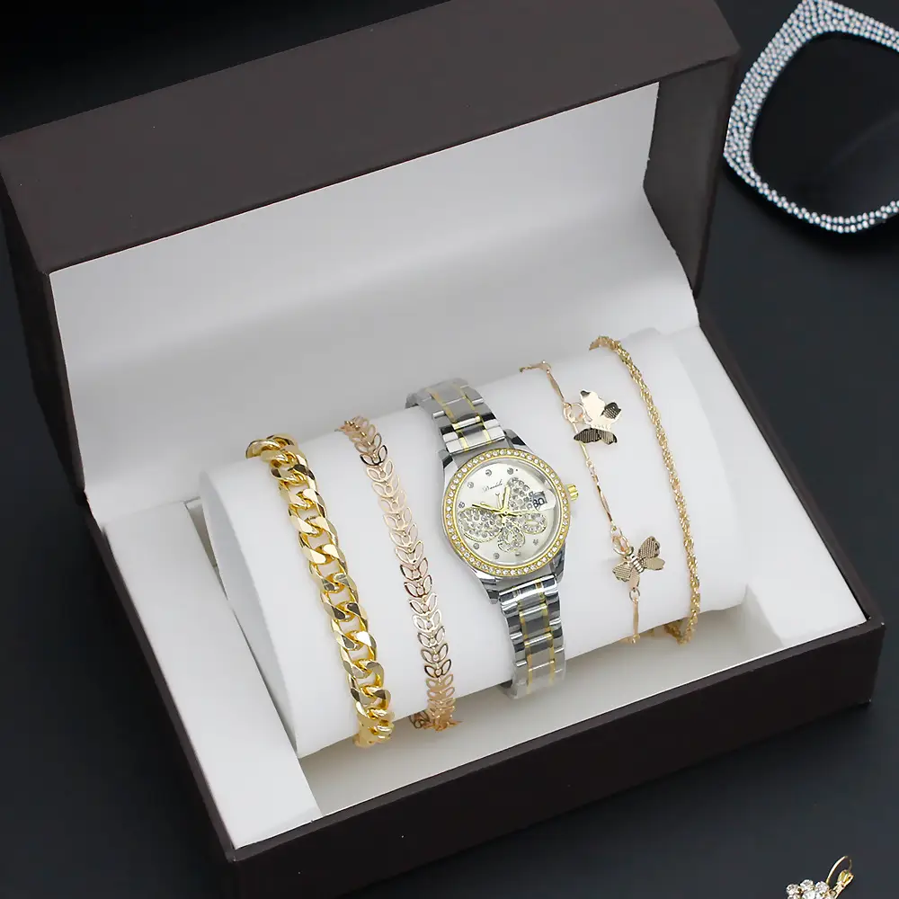 4PC Women's Luxury Watch Set with Diamonds — feature 5