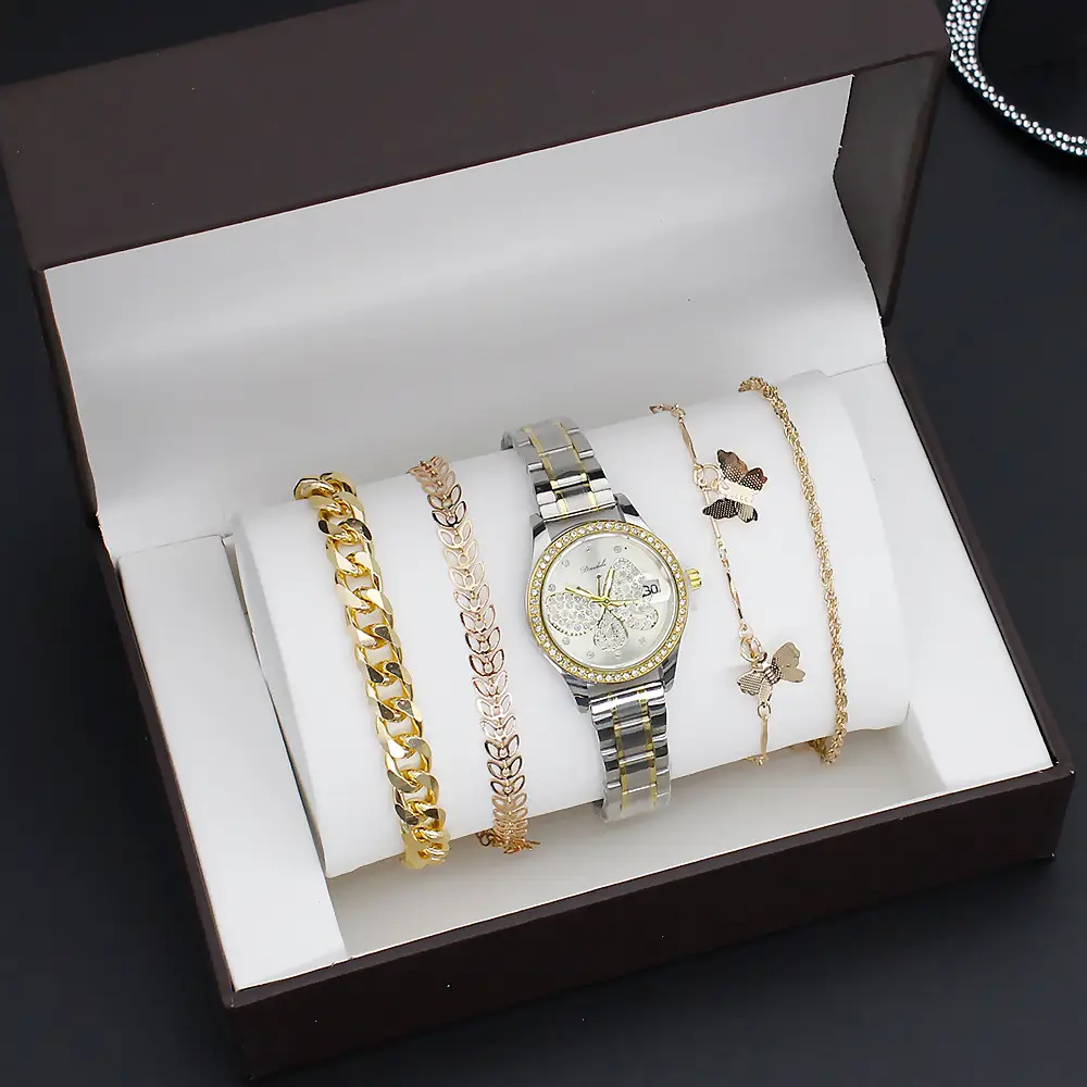 4PC Women's Luxury Watch Set with Diamonds — feature 7