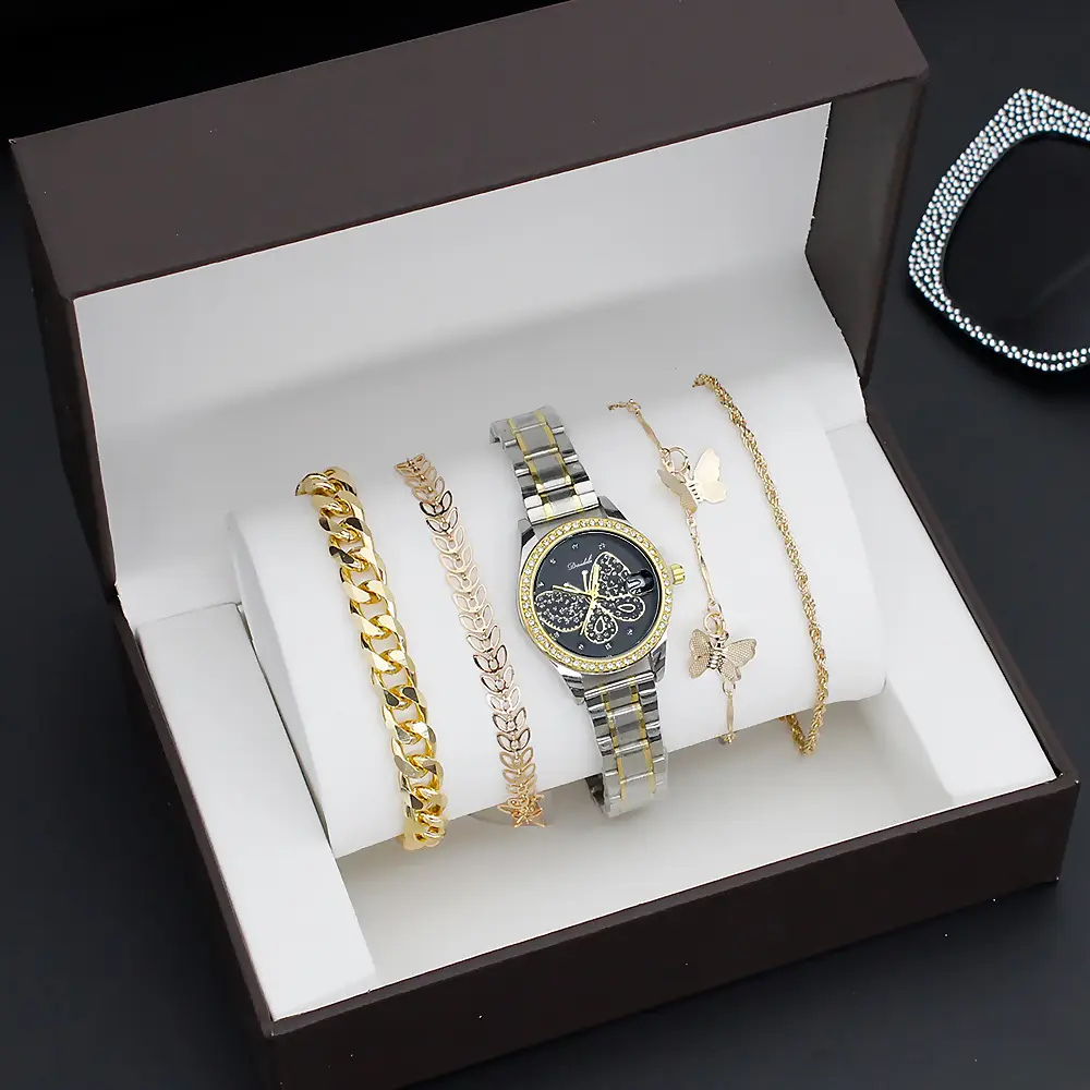 4PC Women's Luxury Watch Set with Diamonds — feature 8