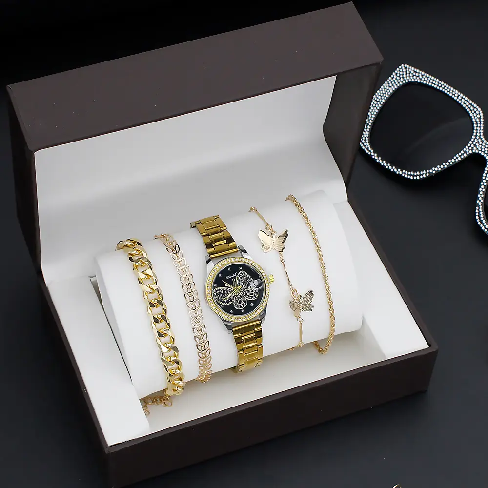 4PC Women's Luxury Watch Set with Diamonds — feature 9