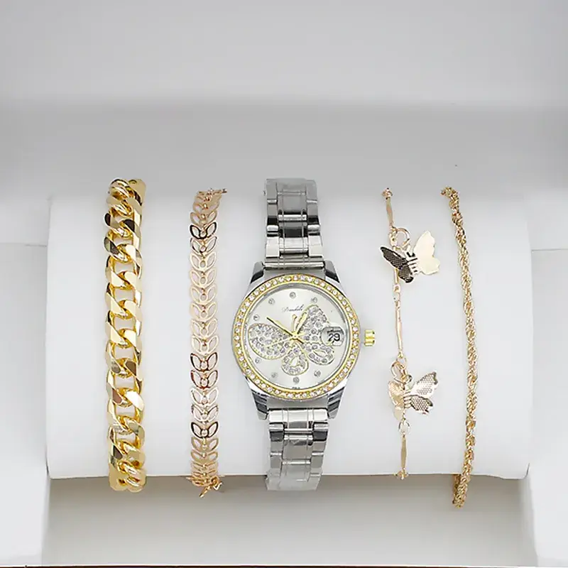 4PC Women's Luxury Watch Set with Diamonds - Image 12