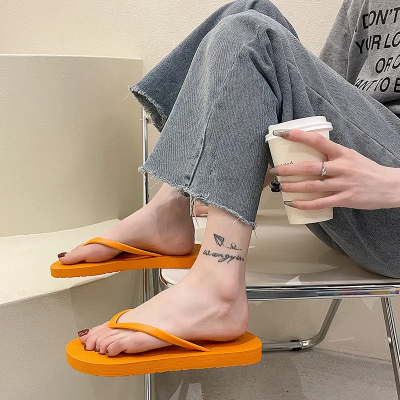 Flip-Flops for Women, New Summer Style, Simple Thong Sandals, Non-Slip, Suitable for Bathing, Beach, and Trendy