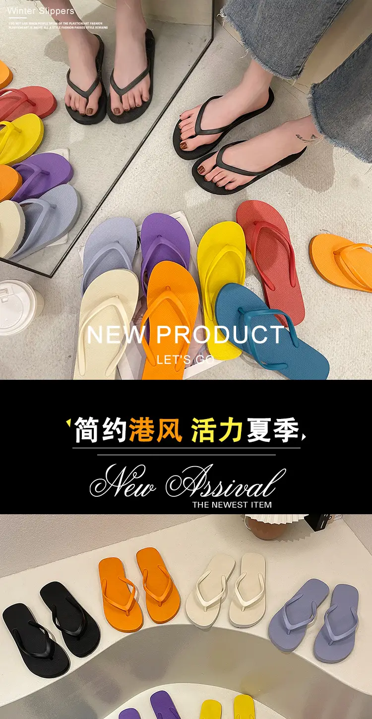 Flip-Flops for Women, New Summer Style, Simple Thong Sandals, Non-Slip, Suitable for Bathing, Beach, and Trendy — feature 1