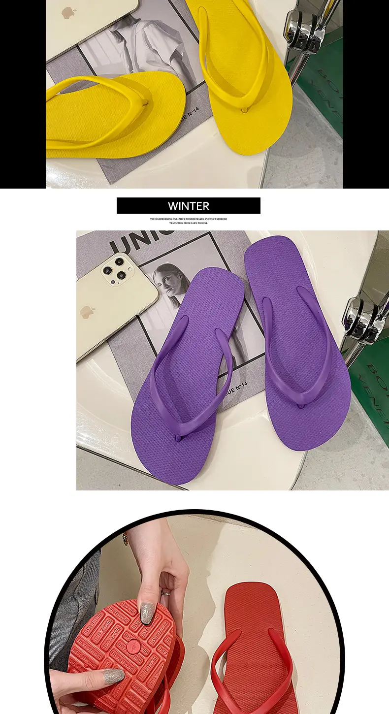 Flip-Flops for Women, New Summer Style, Simple Thong Sandals, Non-Slip, Suitable for Bathing, Beach, and Trendy — feature 6