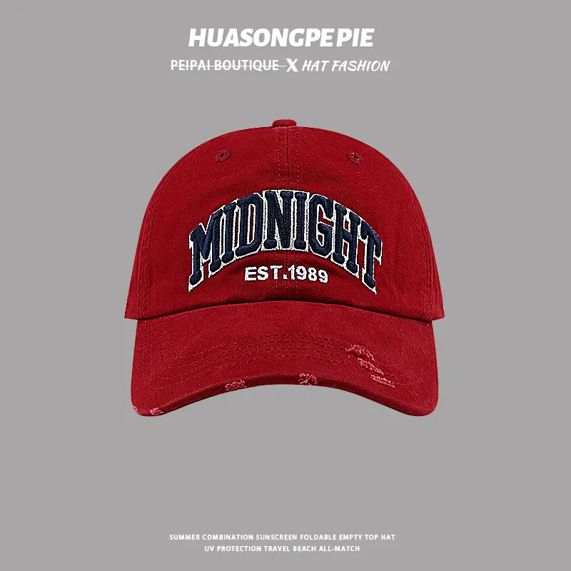 Mooning Print Cotton Cap Black — feature 10