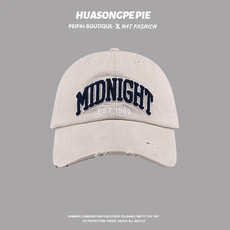 Mooning Print Cotton Cap Black — feature 6