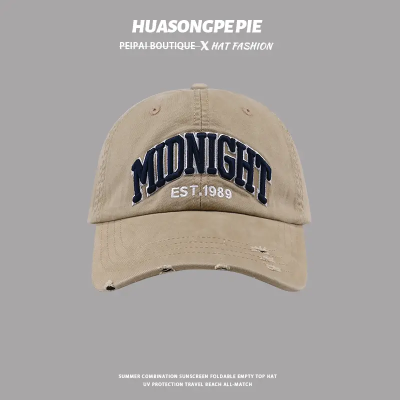 Mooning Print Cotton Cap Black — feature 7