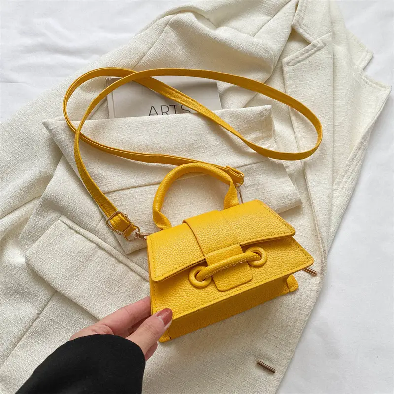 Yellow Leather Shoulder Bag for Women 2024 - Image 4