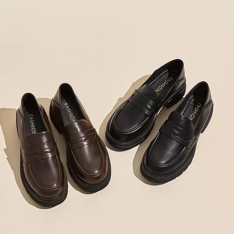 Women's Brown Leather Slip-on Loafers Spring 2024 — feature 10