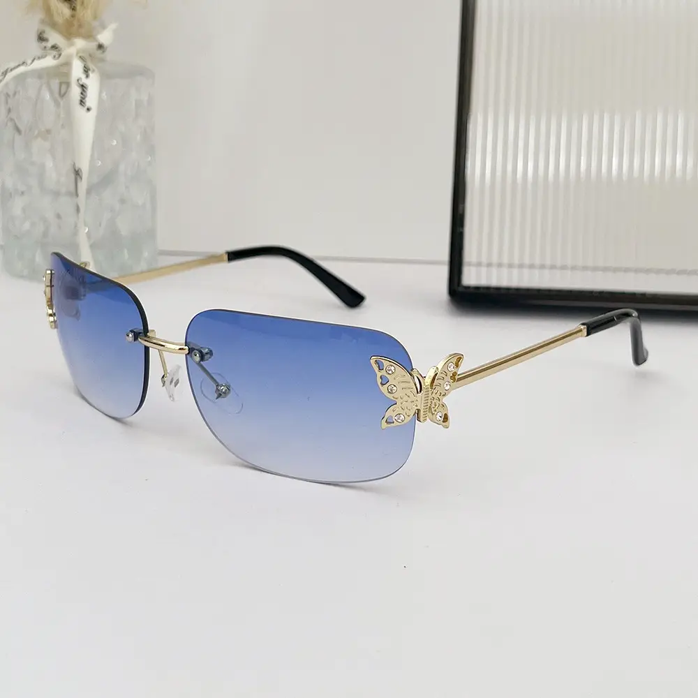 Gold Frame Gradient Blue