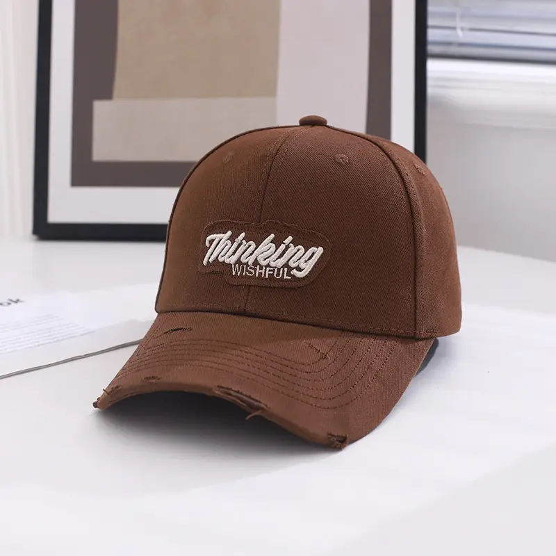Women's Brown Embroidered Baseball Cap Spring Autumn - Image 3