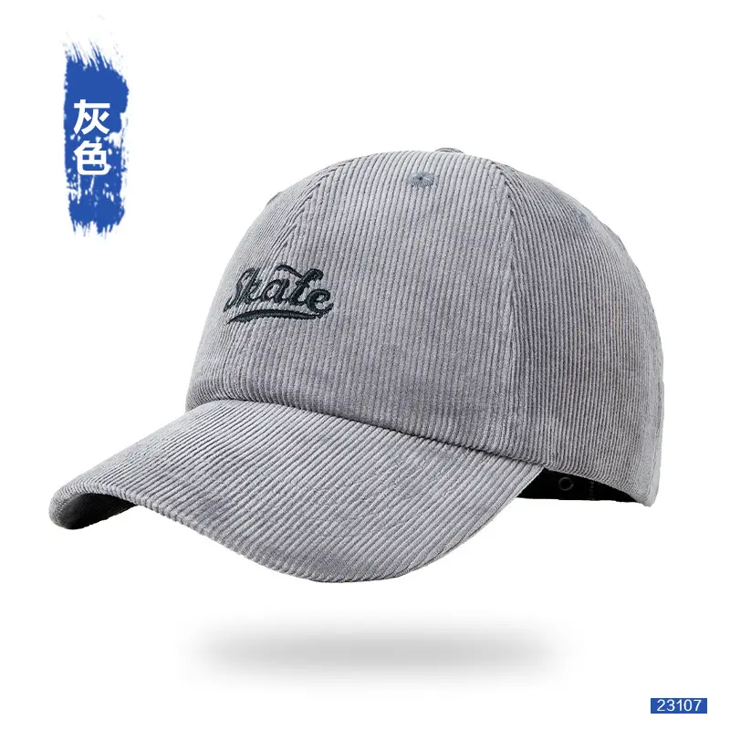 Men Grey Embroidered Baseball Cap State - Image 5