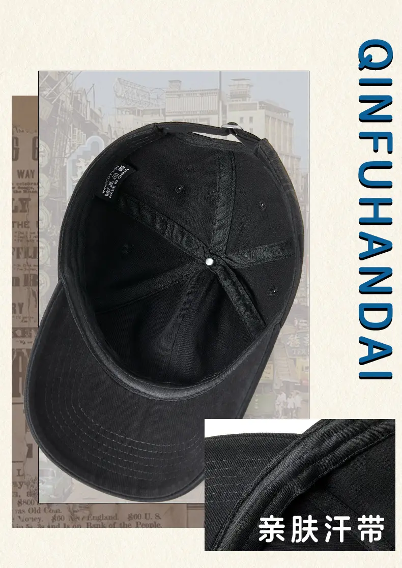 Women Distressed Cotton Cap Grey Large Head — feature 5