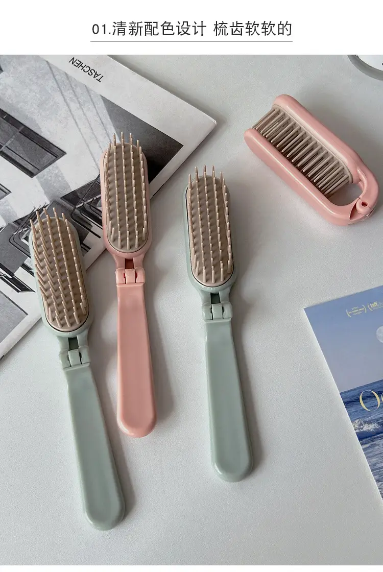 Foldable Travel Hair Comb for Straight & Curly Hair — feature 2