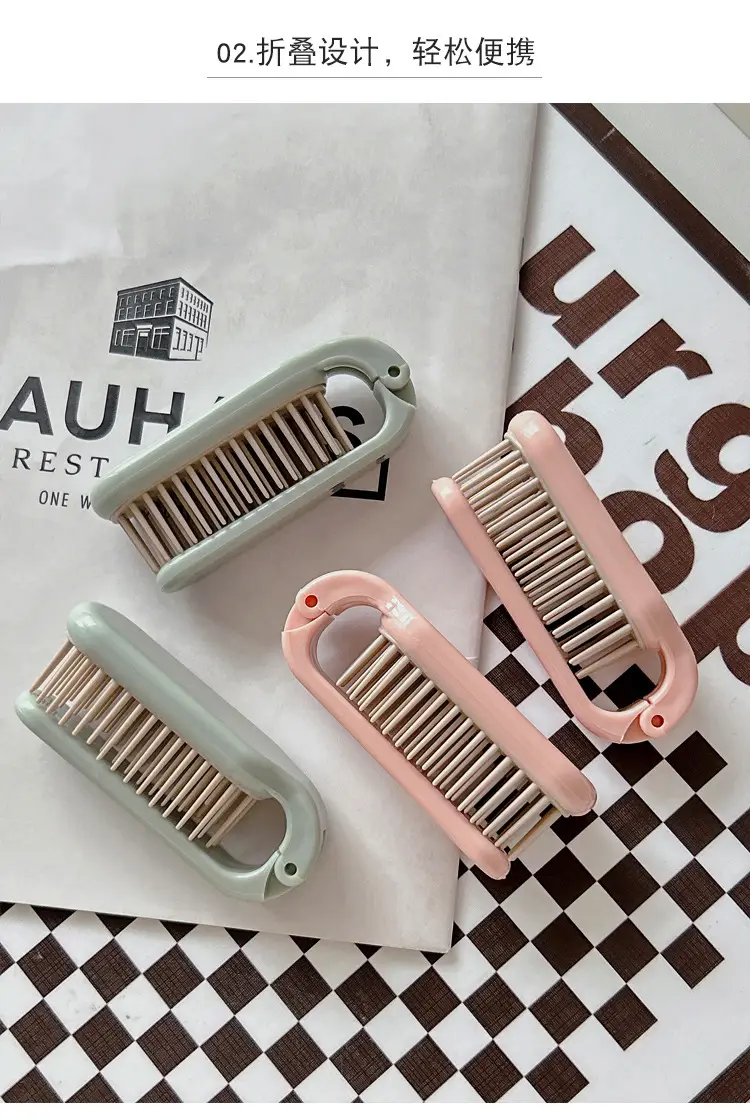 Foldable Travel Hair Comb for Straight & Curly Hair — feature 3