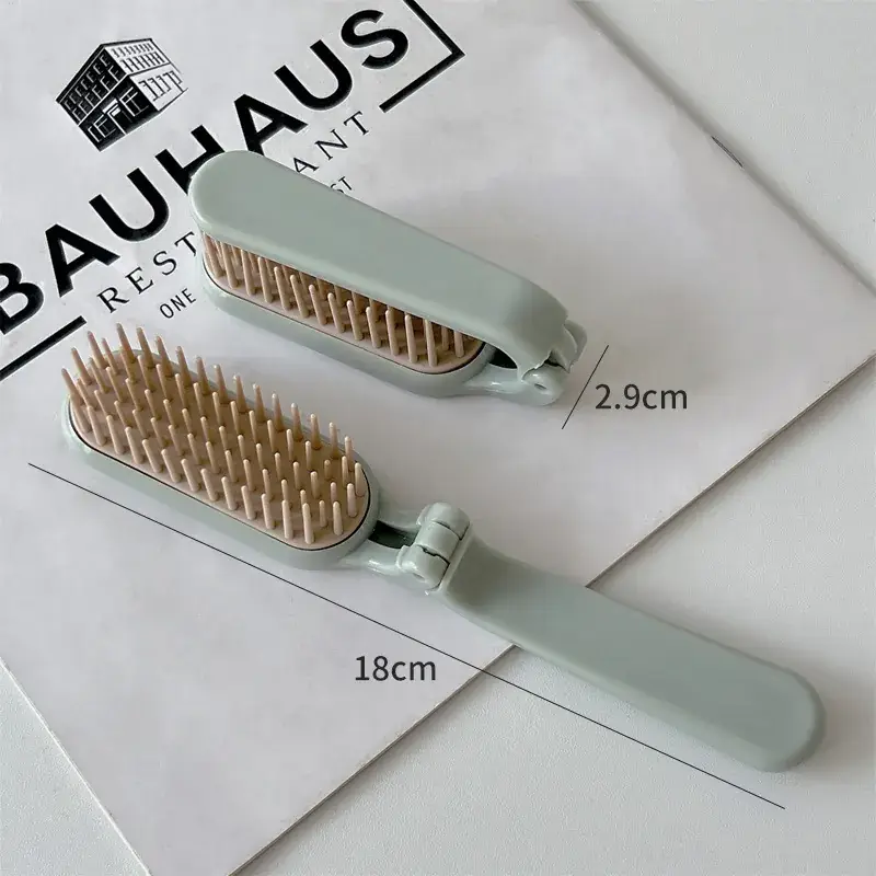 Foldable Travel Hair Comb for Straight & Curly Hair - Image 2