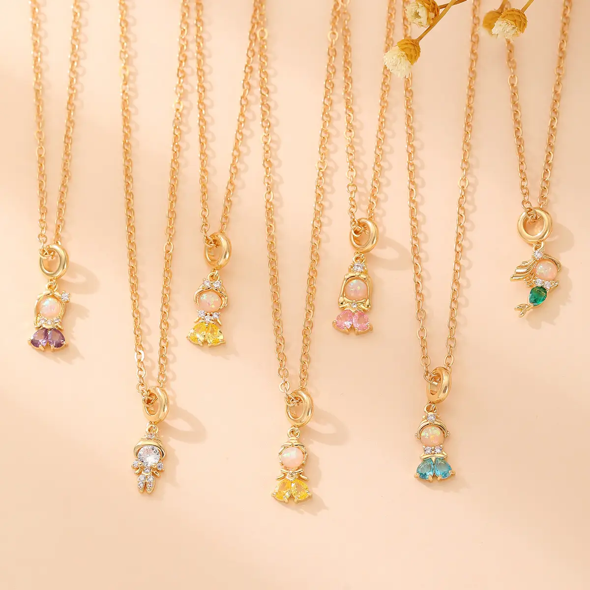 European & American Cross-Country Elegant Fairy Tale Princess Sweet Necklace with Zircon Pendants - Image 9