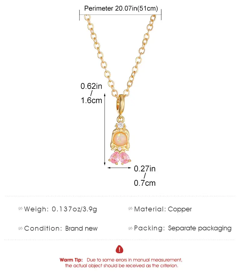 European & American Cross-Country Elegant Fairy Tale Princess Sweet Necklace with Zircon Pendants — feature 3