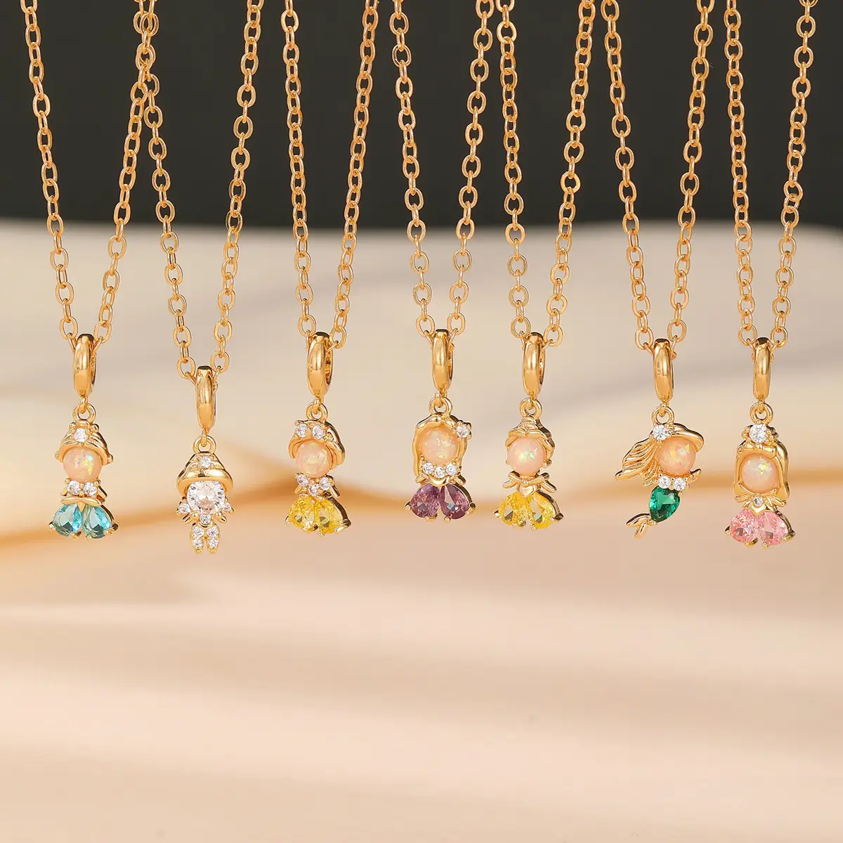 European & American Cross-Country Elegant Fairy Tale Princess Sweet Necklace with Zircon Pendants — feature 5