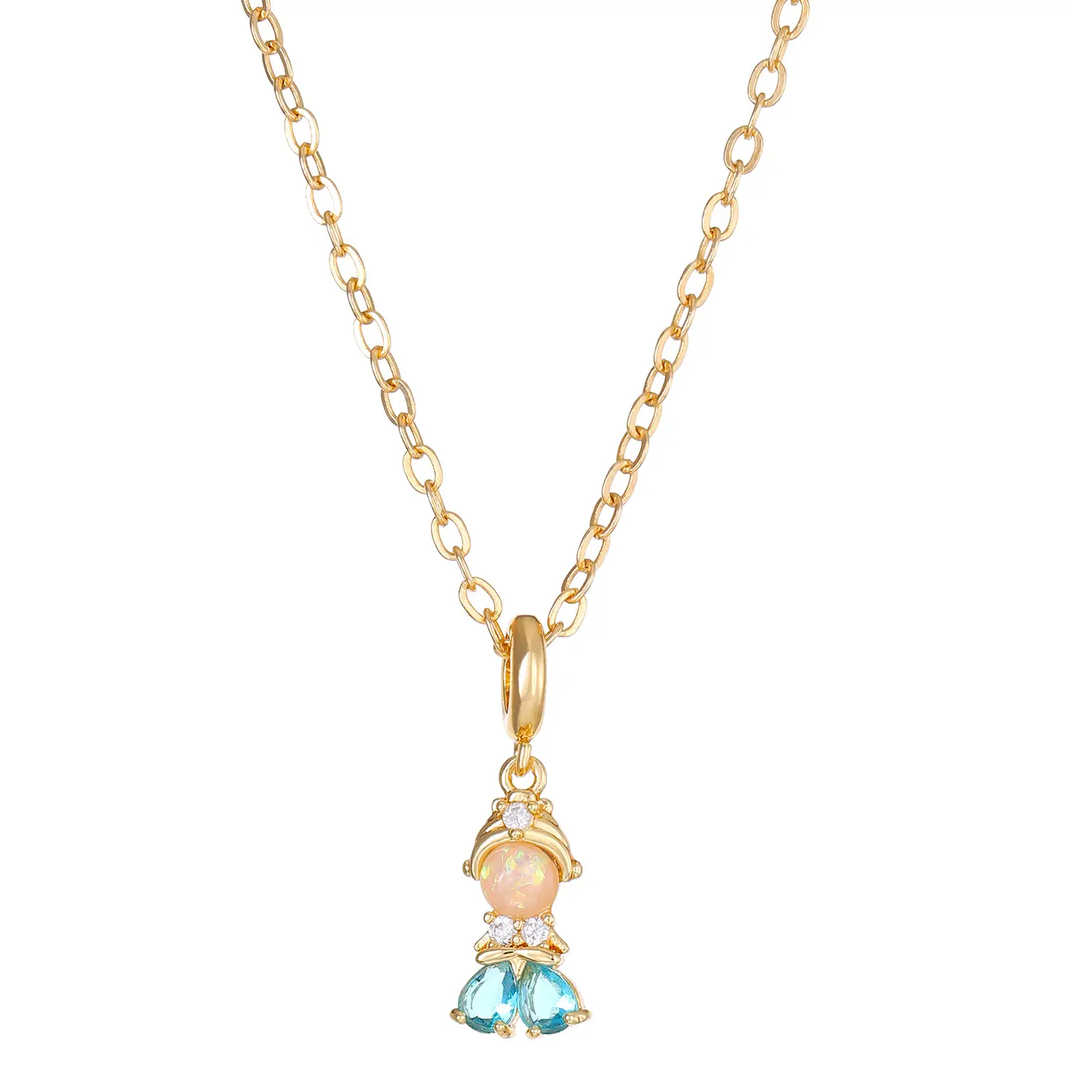 European & American Cross-Country Elegant Fairy Tale Princess Sweet Necklace with Zircon Pendants - Image 4