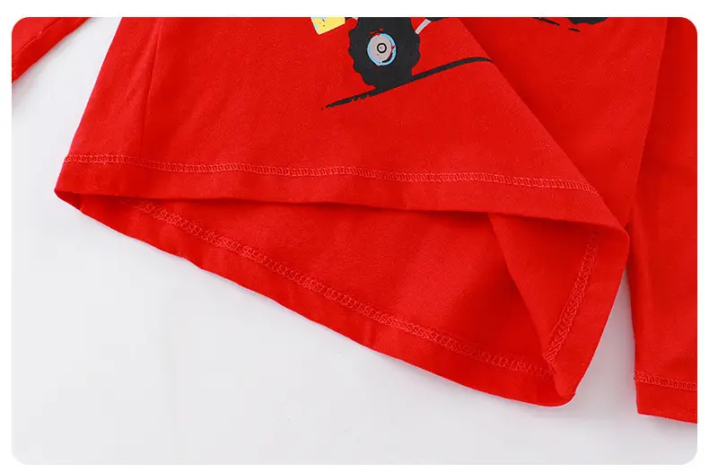 Red Kids T-Shirt with Monster Car Print Round Neck — feature 14
