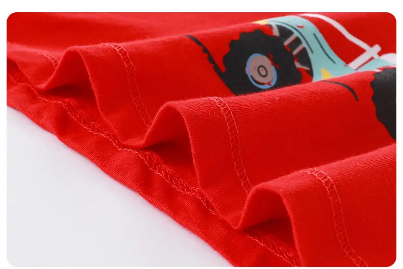 Red Kids T-Shirt with Monster Car Print Round Neck — feature 15