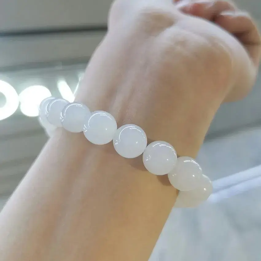 White Jade Single Circle Bracelet for Women — feature 9