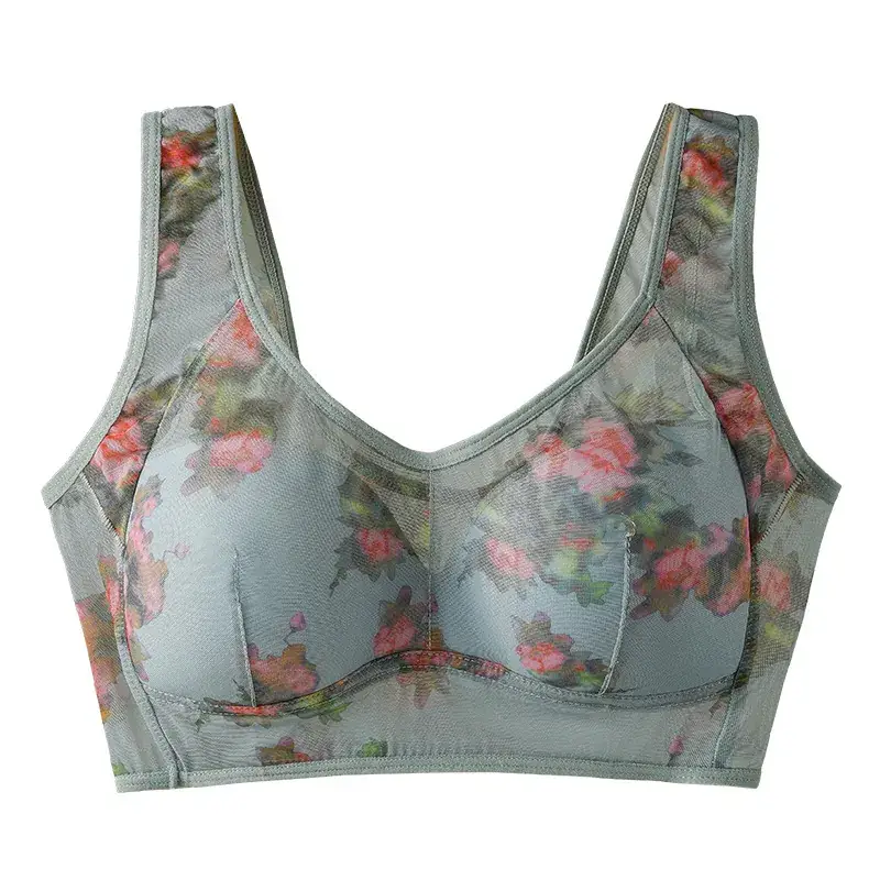 Spring & Summer Lace Mesh Push Up Bra Full Cup
