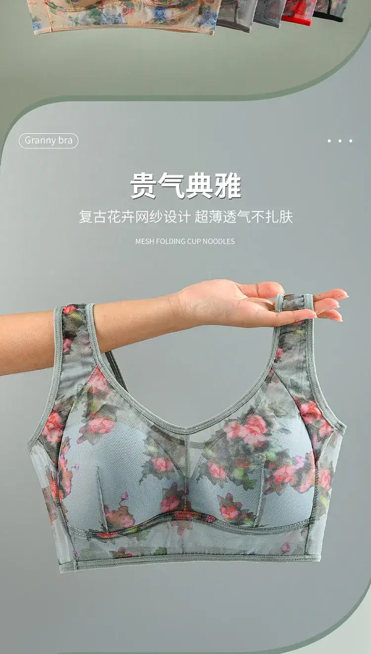 Spring & Summer Lace Mesh Push Up Bra Full Cup — feature 4