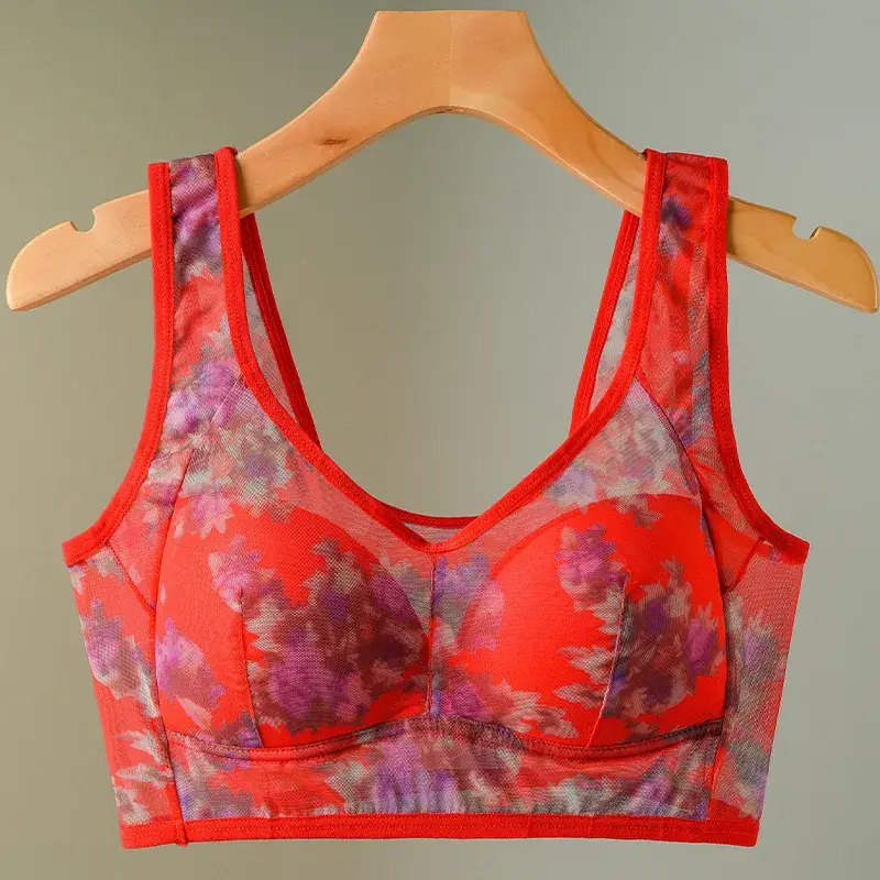 Spring & Summer Lace Mesh Push Up Bra Full Cup