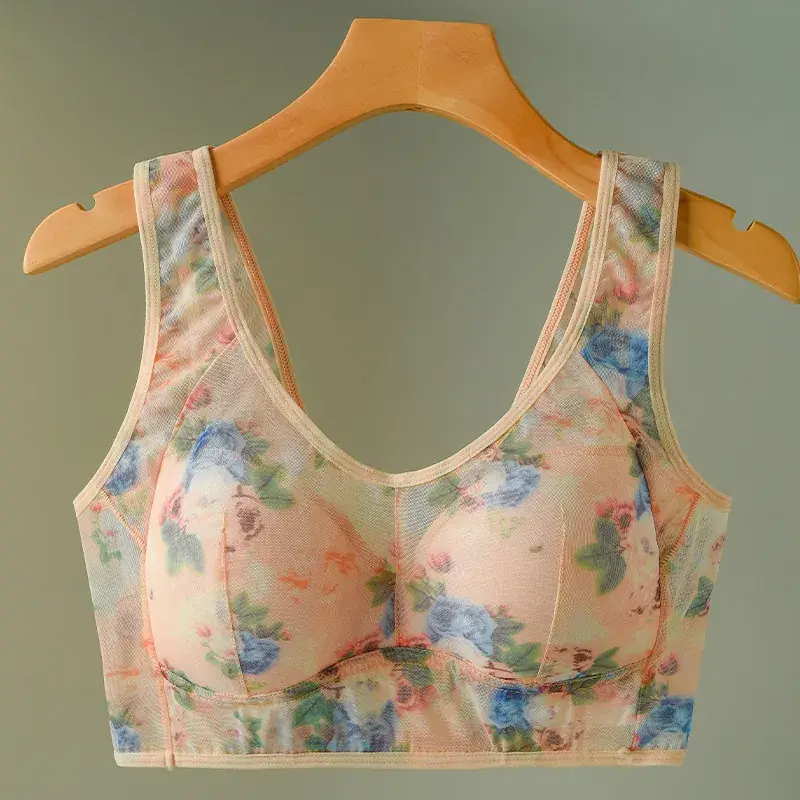 Spring & Summer Lace Mesh Push Up Bra Full Cup