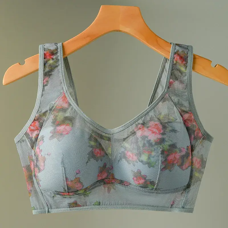 Spring & Summer Lace Mesh Push Up Bra Full Cup