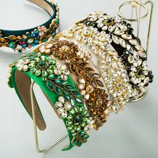 Full Diamond Sponge Headband with Elegant Embroidery — feature 13