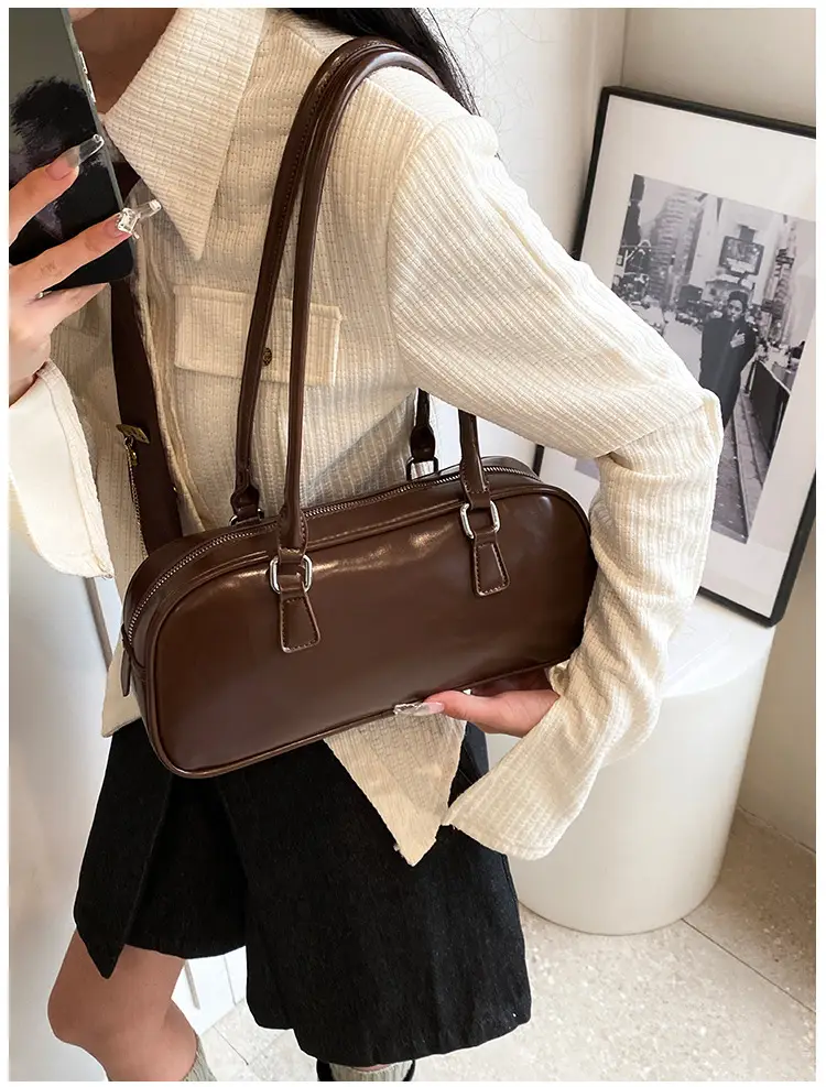 Brown Cross-Border Women's Shoulder Bag Large Capacity 2026 — feature 23