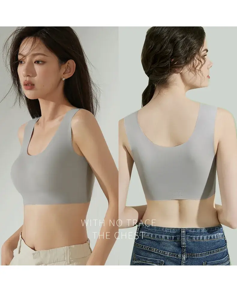 New Seamless Underwear Women Small Chest Gathered Back Vest Bra — feature 11
