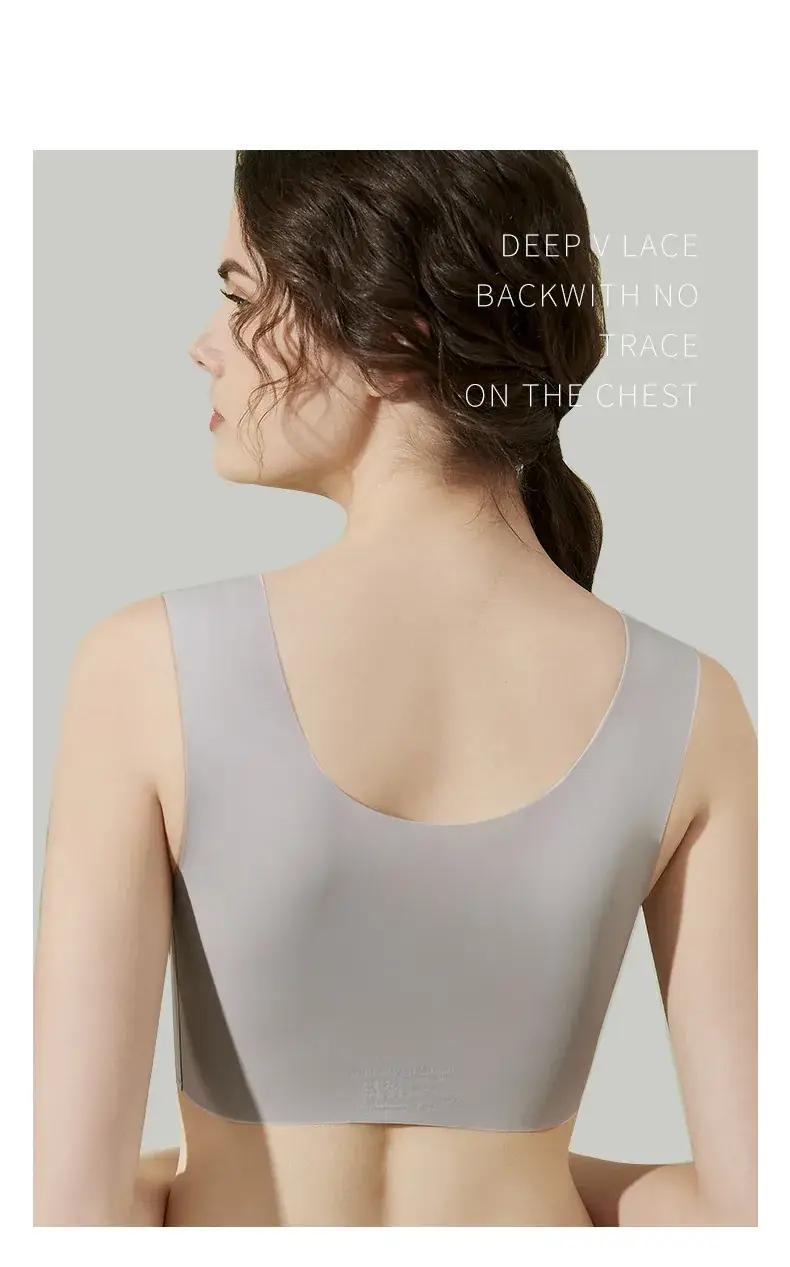 New Seamless Underwear Women Small Chest Gathered Back Vest Bra — feature 4