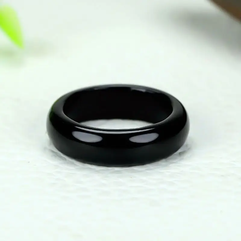 Black Jade Couple Rings for Men Women - Image 2