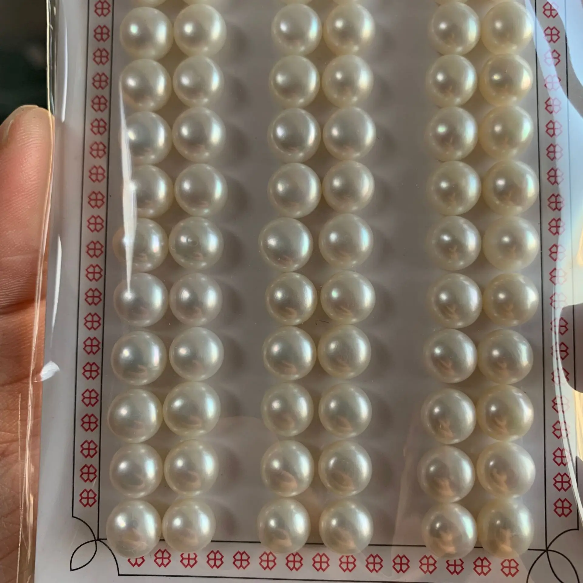Zhuji Freshwater Pearl Beads Wholesale Half-Drilled Bun-Shaped Beads