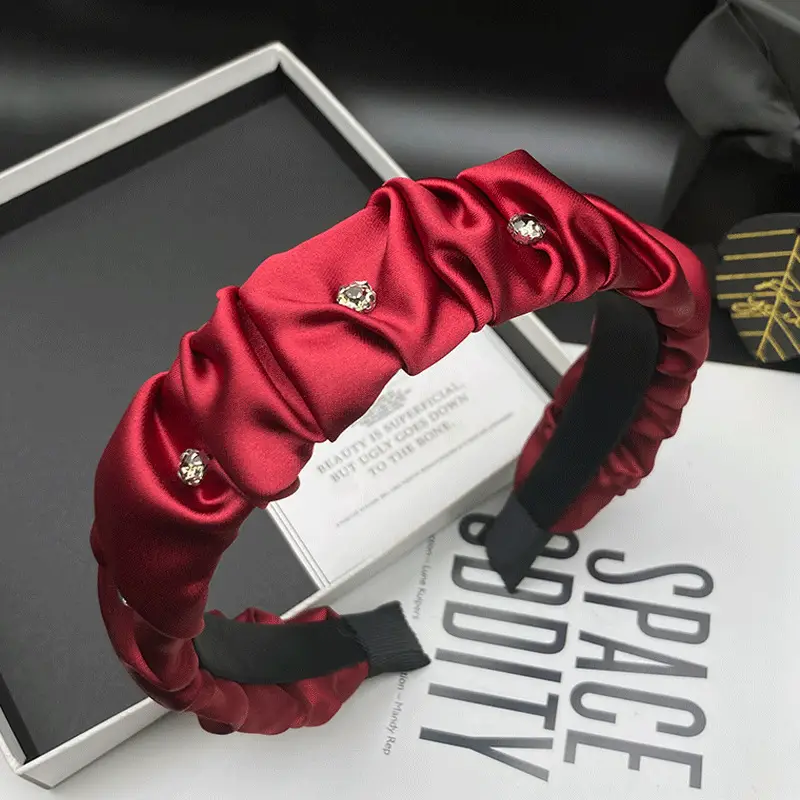 Red Rhinestone Hair Hoop for Women - Image 3