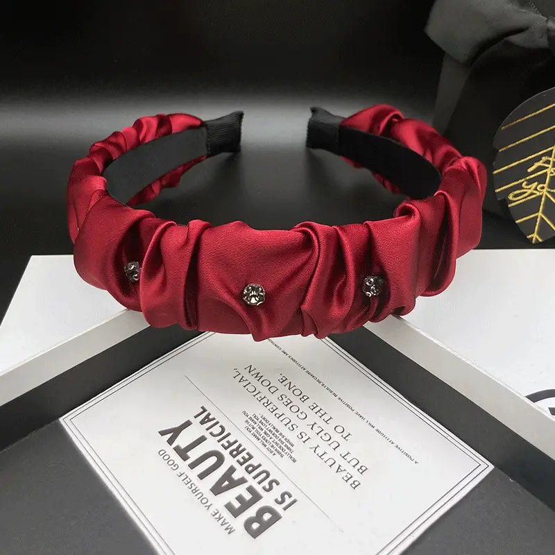 Red Rhinestone Hair Hoop for Women - Image 4