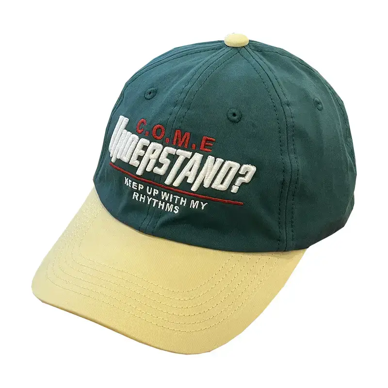 Women's Letter Embroidered Baseball Cap Yellow Blue - Image 10