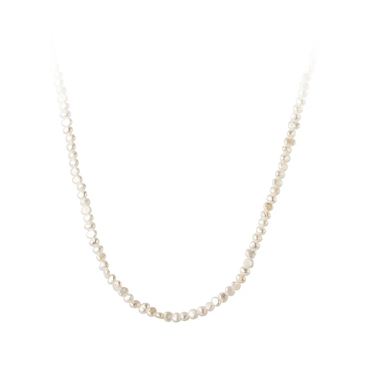 S925 Silver Pearl Beaded Clavicle Necklace