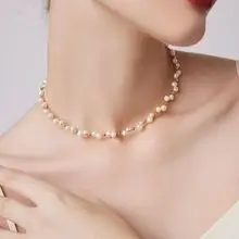 S925 Silver Pearl Beaded Clavicle Necklace — feature 17