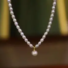 S925 Silver Pearl Beaded Clavicle Necklace — feature 25