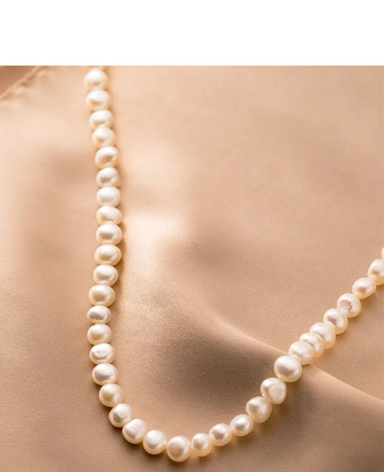 S925 Silver Pearl Beaded Clavicle Necklace — feature 37