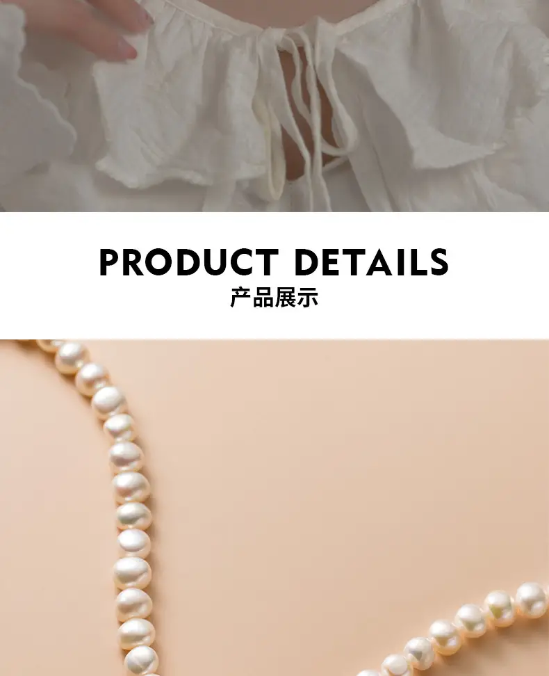 S925 Silver Pearl Beaded Clavicle Necklace — feature 40