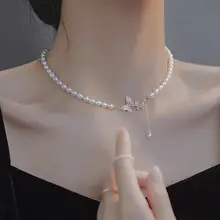 S925 Silver Pearl Beaded Clavicle Necklace — feature 5